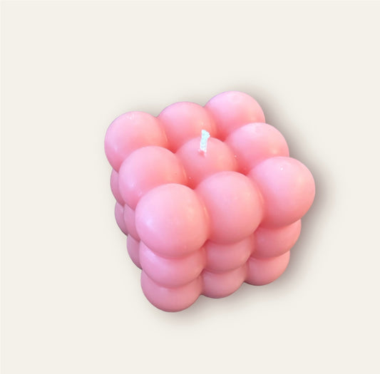 Pink Bubble Candle